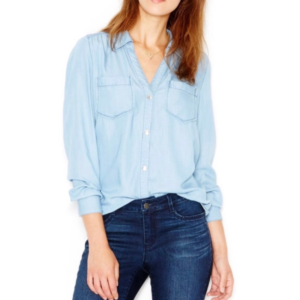 Maison Jules Soft Chambray Button Down
